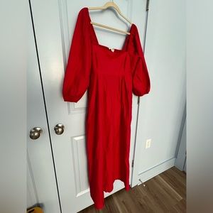 Maeve by Anthropologie square neck / off shoulder maxi dress